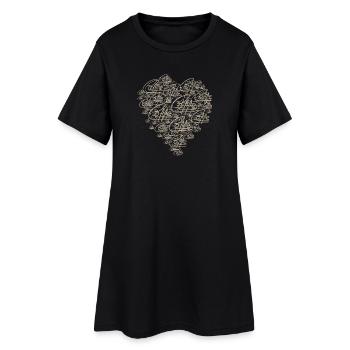 L’amour du café V1 - Robe T-shirt Femme - noir - Devant