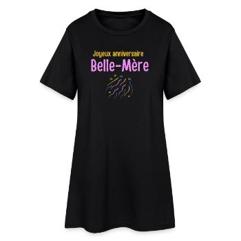 Fête Anniversaire Belle Mère - Robe T-shirt Femme - noir - Devant