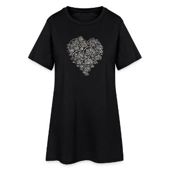 L’amour du café V3 - Robe T-shirt Femme - noir - Devant