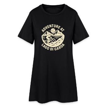 Aventure au Lago di Gards - Robe T-shirt Femme - noir - Devant