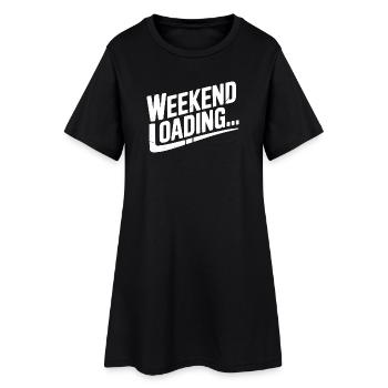 Chargement du week-end - Robe T-shirt Femme - noir - Devant