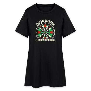 Fléchettes Fléchettes Jeu de fléchettes Lecteur de fléchettes - Robe T-shirt Femme - noir - Devant