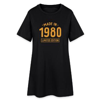Made in 1980 - Limited Edition - Year of birth - Women’s T-Shirt Dress - black - Front