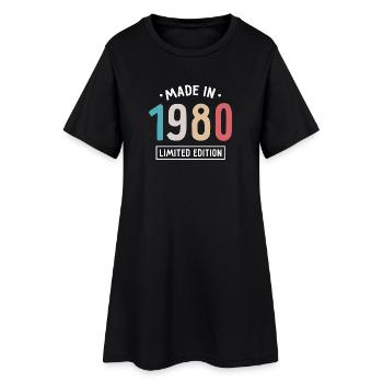Made in 1980 - Limited Edition - Year of birth - Women’s T-Shirt Dress - black - Front