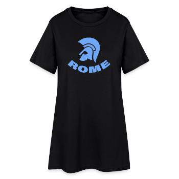 ROME - Frauen T-Shirt-Kleid - Schwarz - Vorne