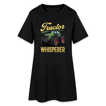 Tracteur Enfants Ferme Mode de vie - Robe T-shirt Femme - noir - Devant