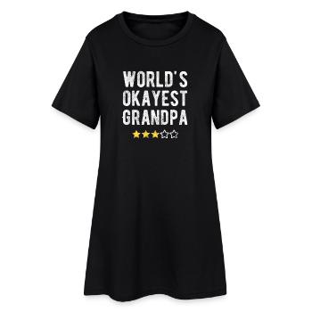 Le grand-père le plus gentil du monde, une drôle de phrase de grand-père - Robe T-shirt Femme - noir - Devant