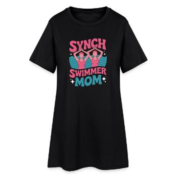 Synchronschwimmen Kunstschwimmen Wassersport - Frauen T-Shirt-Kleid - Schwarz - Vorne