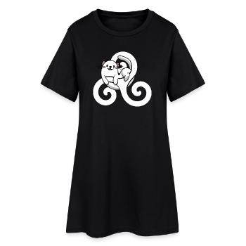 Brittany Breton Hermine – Breizh Symbol Triskel - Women’s T-Shirt Dress - black - Front