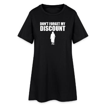 N’oubliez pas ma réduction pour les hommes plus âgés - Robe T-shirt Femme - noir - Devant