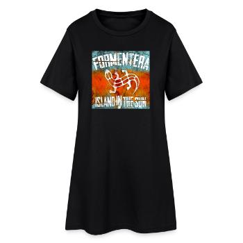 Formentera avec Gecko - Robe T-shirt Femme - noir - Devant