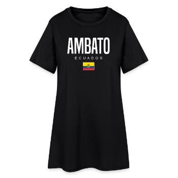 Ambato Ecuador Ecuadorianer - Frauen T-Shirt-Kleid - Schwarz - Vorne