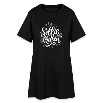 Selfie Queen Photo Influenceuse - Robe T-shirt Femme - noir - Devant