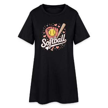 Softball - Robe T-shirt Femme - noir - Devant