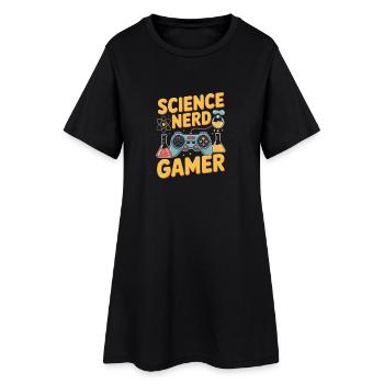 Science Nerd Gamer Controller Chemie Physik - Frauen T-Shirt-Kleid - Schwarz - Vorne