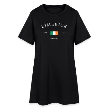 Limerick, Irlande – Souvenir et cadeau de vacances - Robe T-shirt Femme - noir - Devant