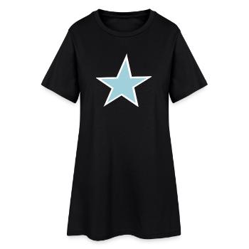 Art des étoiles bleu vif - Robe T-shirt Femme - noir - Devant