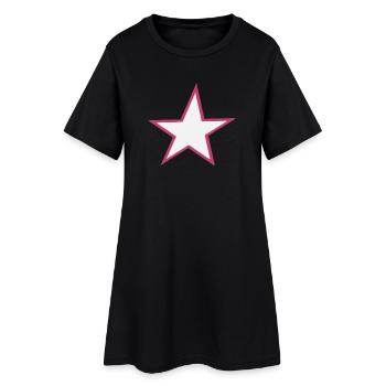 Motif étoile lumineuse - Robe T-shirt Femme - noir - Devant
