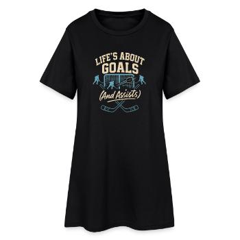 Je ne suis pas ici pour parler - Robe T-shirt Femme - noir - Devant