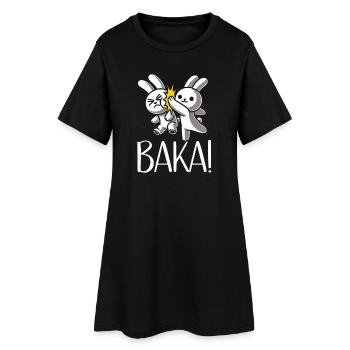 Sortez du contact social inutile Baka Anime - Robe T-shirt Femme - noir - Devant