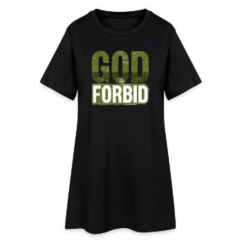 Grunge Dieu nous en préserve à la nigériane, dicton africain - Robe T-shirt Femme - noir - Devant