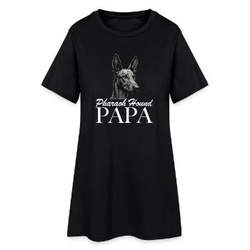 Papa chien pharaon - Robe T-shirt Femme - noir - Devant