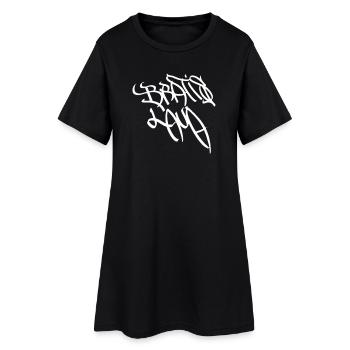 Motif graffiti abstrait de Bratislava - Robe T-shirt Femme - noir - Devant