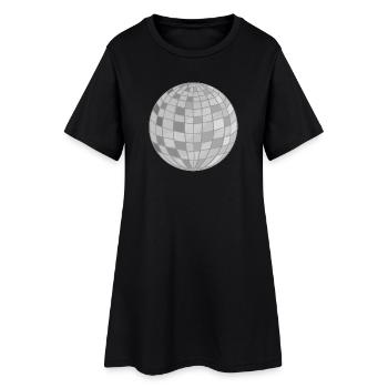 Conception de boule disco - Robe T-shirt Femme - noir - Devant