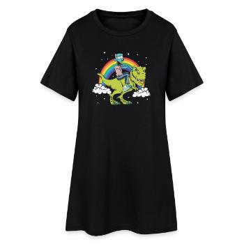 Zombie Halloween Dinosaure Tyrannosaurus T-Rex - Robe T-shirt Femme - noir - Devant