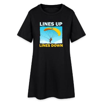 Parachutiste fracassant avec banderole - Robe T-shirt Femme - noir - Devant