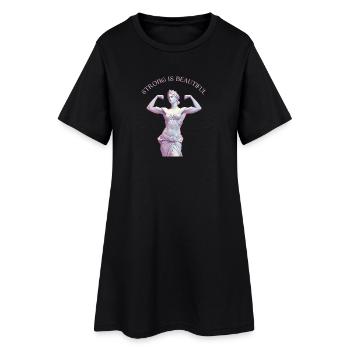 Fort c’est beau – Goddess Gym Art - Robe T-shirt Femme - noir - Devant