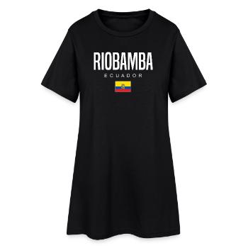 Riobamba Ecuador Ecuadorianer - Frauen T-Shirt-Kleid - Schwarz - Vorne