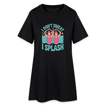 Natation synchronisée Natation artistique Sports nautiques - Robe T-shirt Femme - noir - Devant