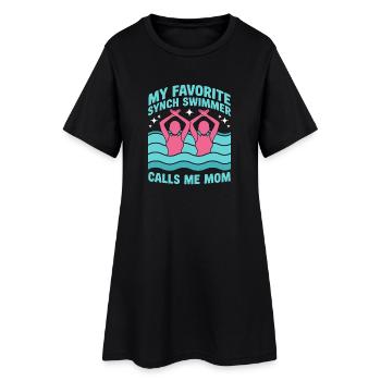 Natation synchronisée Natation artistique Sports nautiques - Robe T-shirt Femme - noir - Devant
