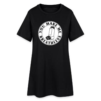 Tu me laisses sans voix – Asthme, Flirt et nerd - Robe T-shirt Femme - noir - Devant