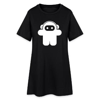 Audio Ninja – Astronaut Musik Party Club Design - Frauen T-Shirt-Kleid - Schwarz - Vorne