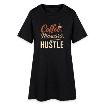 La vie est trop courte pour rester en stock - Robe T-shirt Femme - noir - Devant