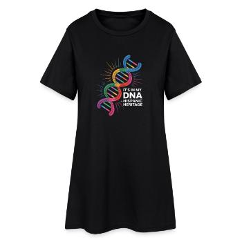 Its In My DNA Hispanic Heritage Latino Stolz - Frauen T-Shirt-Kleid - Schwarz - Vorne