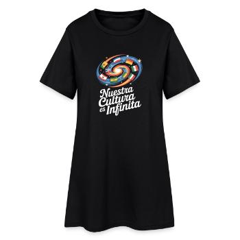 Nuestra Cultura Es Infinita Latino Kultur - Frauen T-Shirt-Kleid - Schwarz - Vorne