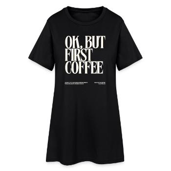 Motif de la pause-café pour les amateurs de café - Robe T-shirt Femme - noir - Devant