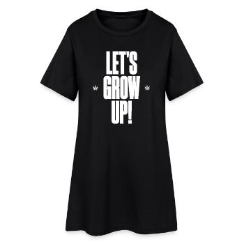 Grandissons - Robe T-shirt Femme - noir - Devant