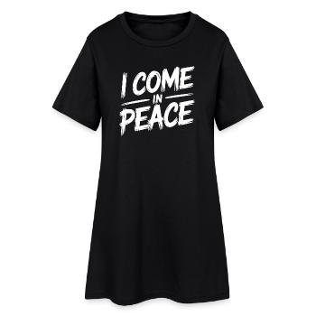 Je viens en paix Je suis en paix Drôle Couple Assortiment - Robe T-shirt Femme - noir - Devant