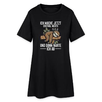 Je ne vais rien faire pour l’instant et ensuite j’attendrai - Robe T-shirt Femme - noir - Devant