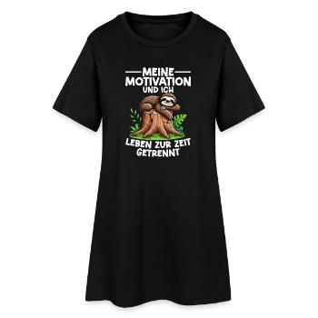 Ma motivation et moi vivons actuellement séparément - Robe T-shirt Femme - noir - Devant