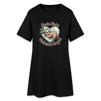 Not today maybe tomorrow sloth heart - Women’s T-Shirt Dress - black - Front