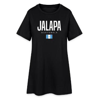 Jalapa Guatemala Guatemalteken - Frauen T-Shirt-Kleid - Schwarz - Vorne
