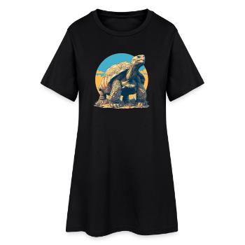 Tortues Tortue - Robe T-shirt Femme - noir - Devant