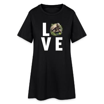Tortues Tortue - Robe T-shirt Femme - noir - Devant