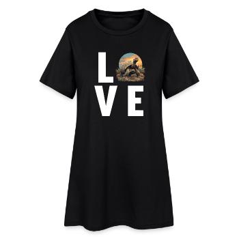 Tortues Tortue - Robe T-shirt Femme - noir - Devant