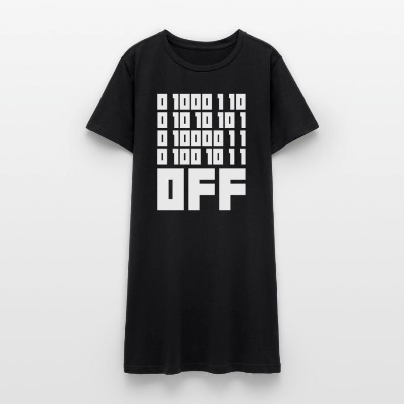 Binary Code F**k OFF – Humour Nerd & Geek Code Robe T-shirt Femme
